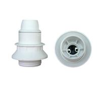 Zenitech - Douille Thermoplastique E14 avec Bague Simple - Finition Lisse Blanc - Tension Max 250V - Intensité Max 2A - Idéal pour Éclairage Intérieur - Blanc