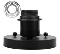 Douille E26 Métallique Noire à Vis Large pour Lampe Murale ou Plafond | Pièces de Remplacement, Base Ronde Anneau, Vis de Montage Incluses, pour Abat-jour Suspendu