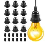 Douille E27, 250 V 4 A, noire, légère en bakélite avec coque rigide, support de lampe de rechange, pour lampe de table, lampadaire ou plafonnier