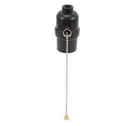 Douille E27 à Tirette Noire pour Applique Murale et Lampe de Table Rétro | Plastique Lisse, Installation sans Outil, Remplacement Rapide, Chaîne Pratique, Adaptée aux Luminaires Couleur Aléatoire