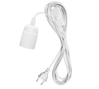 Douille E27 avec câble et Interrupteur 4.5M, Support Ampoule E27 avec Prise, Douille avec Interrupteur, Suspension Luminaire pour Salon Chambre, Accessoires pour Lampes DIY, Blanc