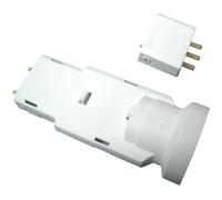 Douille avec Fiche DCL 6A 250V E27 - Blanc - Zenitech