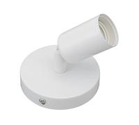 Douille E27, Base d'applique Murale E26 Douille Ampoule Douille Lampe Base d'applique Murale E27 Réglable à 180 Degrés pour Bureau (Blanc)