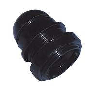 Douille E27 collerette simple bague noire