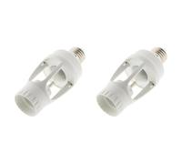 Douille E27 + détecteur intégré - Blanc - Zenitech (Lot de 2)