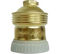 Douille E27 en laiton avec collerette porcelaine - Zenitech