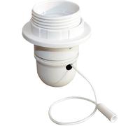 Douille E27 + interrupteur à tirette - TIBELEC - Blanc - 2 A - 250 V - 60 W