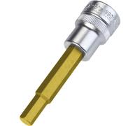 HAZET Douille mâle 8801A-1/4 – 6 pans intérieurs 1/4 – Long. 70 mm – Carré creux 3/8 (10 mm)