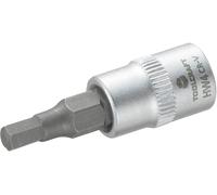 Douille-embout 6 pans intérieurs 4 mm Longueur: 37 mm TOOLCRAFT 816069 Propulseur: 1/4\ (6.3 mm)