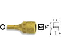 Douille-embout 6 pans intérieurs 5 mm Longueur: 28 mm Hazet 8501-5 Propulseur: 1/4\ (6.3 mm) 1 pc(s)