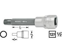 Douille-embout denture multiple (XZN) 14 mm Longueur: 100 mm Hazet 990LG-14 Propulseur: 1/2\ (12.5