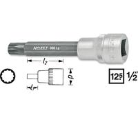 Douille-embout denture multiple (XZN) 8 mm Longueur: 100 mm Hazet 990LG-8 Propulseur: 1/2 (12.5 mm) 1 pc(s)