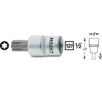 Douille-embout empreinte à crénaux Ribe CV 6 mm Longueur: 63 mm Hazet 991-6 Propulseur: 1/2\ (12.5 mm) 1 pc(s)