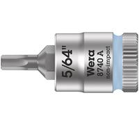 Wera 8740 A 05003380001 6 pans intérieurs Douille-embout 5/64\ 1/4\ (6.3 mm)