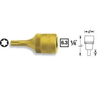 Hazet 8502-T10 Douille mâle carré creux 6,3 mm torx intérieur Taille T 10