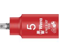 Douille-embout Zyklop, isolée, pour vis à six pans creux, à emmanchement 3/8' avec fonction de retenue 8740 B VDE HF 5,0 WERA - 05004901001