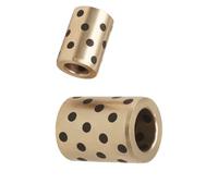 Douille en cuivre, 2 manchons cylindriques droits, diamètre intérieur 6 mm, diamètre extérieur 10 mm, palier de guidage