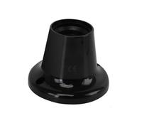 Douille en plastique E27 noire élégante, parfaite pour n'importe quel espace. Polyvalentes et durables, elles sont compatibles avec diverses lampes et rehaussent votre décoration avec style.