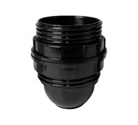 Douille filetée bakélite E27 noire double bague, garantie 5 ans - Tibelec