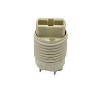 Douille G9 pour ampoule halogène avec fiche de raccordement arrière et cache isolant M10x1 avec filetage extérieur 20,8x2 mm
