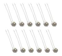 Douille GU5.3 MR16 Céramique, Base avec 12CM/120MM Câbles en Silicone de Qualité Supérieure, Douille GU5.3 G4 GU4 G6.35 pour Spot LED Halogène, 12 Pièces