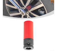 Douille hexagonale pour écrous de roue de 17 mm, 19 mm, 21 mm avec manchons de protection pour roues de voiture, longueur profonde de 87 mm, entraînement carré de 2", acier chromé (21 mm)