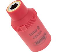 Douille hexagonale VDE ∙ V3330 ∙ 1/2 pouce (12,5 mm) carré creux ∙ Profil hexagonal extérieur ∙ SW 8 mm