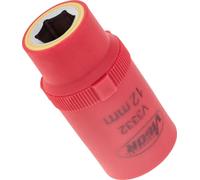 Douille hexagonale VDE ∙ V3332 ∙ 1/2 pouce (12,5 mm) carré creux ∙ Profil hexagonal extérieur ∙ SW 12 mm