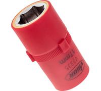 Douille hexagonale VDE ∙ V3335 ∙ 1/2 pouce (12,5 mm) carré creux ∙ Profil hexagonal extérieur ∙ SW 17 mm