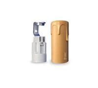 Douille + housse de bougie E14 26 x 65 mm Crème GSC 2203362
