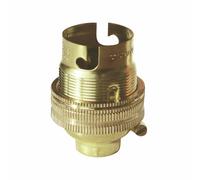 Douille laiton B22 avec bague, femelle pas de 11mm - Tibelec