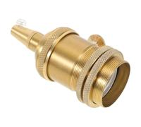 Douille Lampe Vintage en Alliage D'aluminium, Style Rétro Élégant | Compatible E26 E27, Installation Simple, Entretien Facile, Résistance à Poussière Taches, Or