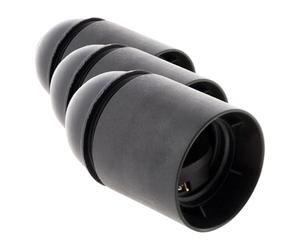 Douille lisse sans bague E27 - noir - Zenitech (Lot de 3)