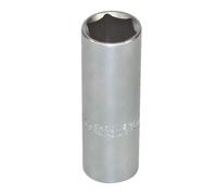 Douille longue 16 mm, acier au chrome vanadium, satinée, 6 pans,carré 1/2-12,7 mm - AUTOBEST
