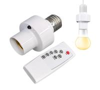 Douille Lumineuse À Télécommande, Porte-ampoule E27 Avec Télécommande, Support De Lampe Avec Minuterie Sans Fil Pour Plafonnier, Placard, Garage, Chambre À Coucher, Salon De Séjour Et Usage Domestique