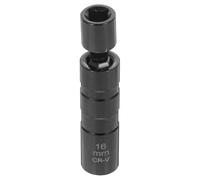 Douille Magnétique pour Bougie D'allumage 16mm en Alliage Noir | Dépose Rapide, Évite la Chute des Bouchons, Compatible Cliquets et Rallonges pour Atelier