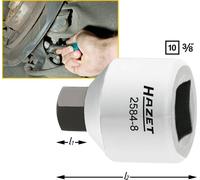 Douille mâle pour étrier de frein 6 pans intérieurs 8 mm Longueur: 24 mm Hazet 2584-8 Propulseur: 3/8\ (10 mm) 1 pc(s)