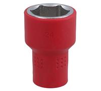 Douille métrique isolée VDE 24 mm 1/2" 6 côtés simple hexagonale 1000 V