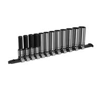 Douille Métrique Set Profond 12pc 1cmD Noir Séries Hex Unique sur Rails Sealey