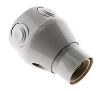 Zenitech - Douille Orientable Étanche - Culot E27 - Tension Max 250V - Intensité Max 4A - Puissance Max 100W - Éclairage Adapté, Ajustement de l'Angle - Conforme à la Norme CE - Blanc