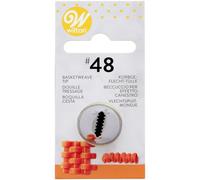 Wilton Douille à Pâtisserie #48 Corbeille Tisser Cardé, Douille Professionnelle Métallique Buse de Glaçage Réutilisable pour la Décoration de Gateaux, Muffins et de Cupcakes