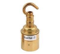 Douille patère ElekTek ES Edison à vis E27 et jupe lisse avec crochet accessoire Idéale pour les ampoules à filament vintage Laiton