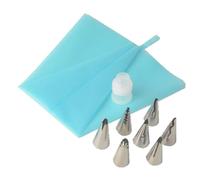 douille patisserie Ensemble de 9 douilles à douille (7 douilles 1 adaptateur poche à douille), kit de douille à glaçage, for cupcakes à jupe plissée et décorations Décoration