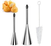 Douille Patisserie Inox Malette Douilles de Pâtisserie Petit Choux pour Remplir les Eclair Cupcakes Muffins Beignets Gâteaux Puffs