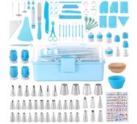 douille patisserie Kit de 138 accessoires de décoration de gâteaux, comprenant des poches à douille et des douilles, rose douilles(Blue (208 PCS))