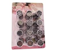 douille patisserie Lot de 12 douilles à douille for décoration de gâteaux, grandes douilles à fleurs for cupcakes, en acier inoxydable, argentées Décoration