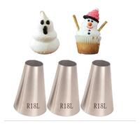 douille patisserie Lot de 3 douilles rondes en acier inoxydable for glaçage, for macarons, cannolis, cakes et biscuits Décoration