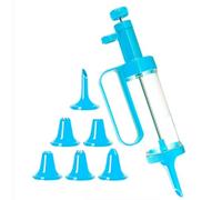 douille patisserie Stylo de décoration de gâteaux avec 6 douilles, pistolet à douille, kit de glaçage, accessoires for gâteaux, décoration de cupcakes et de biscuits à faire soi-même fleur(Blauw)