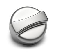 Douille pivotante neutre excentrique - Pièce de rechange pour éviers de cuisine avec vanne excentrique - Plastique aspect chrome mat - 44 mm - Rond x Hauteur 30 mm