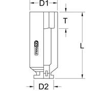 KS Tools Douille à choc longue 515.0948 16 mm 1/2" 12 pans Chrome-molybdène